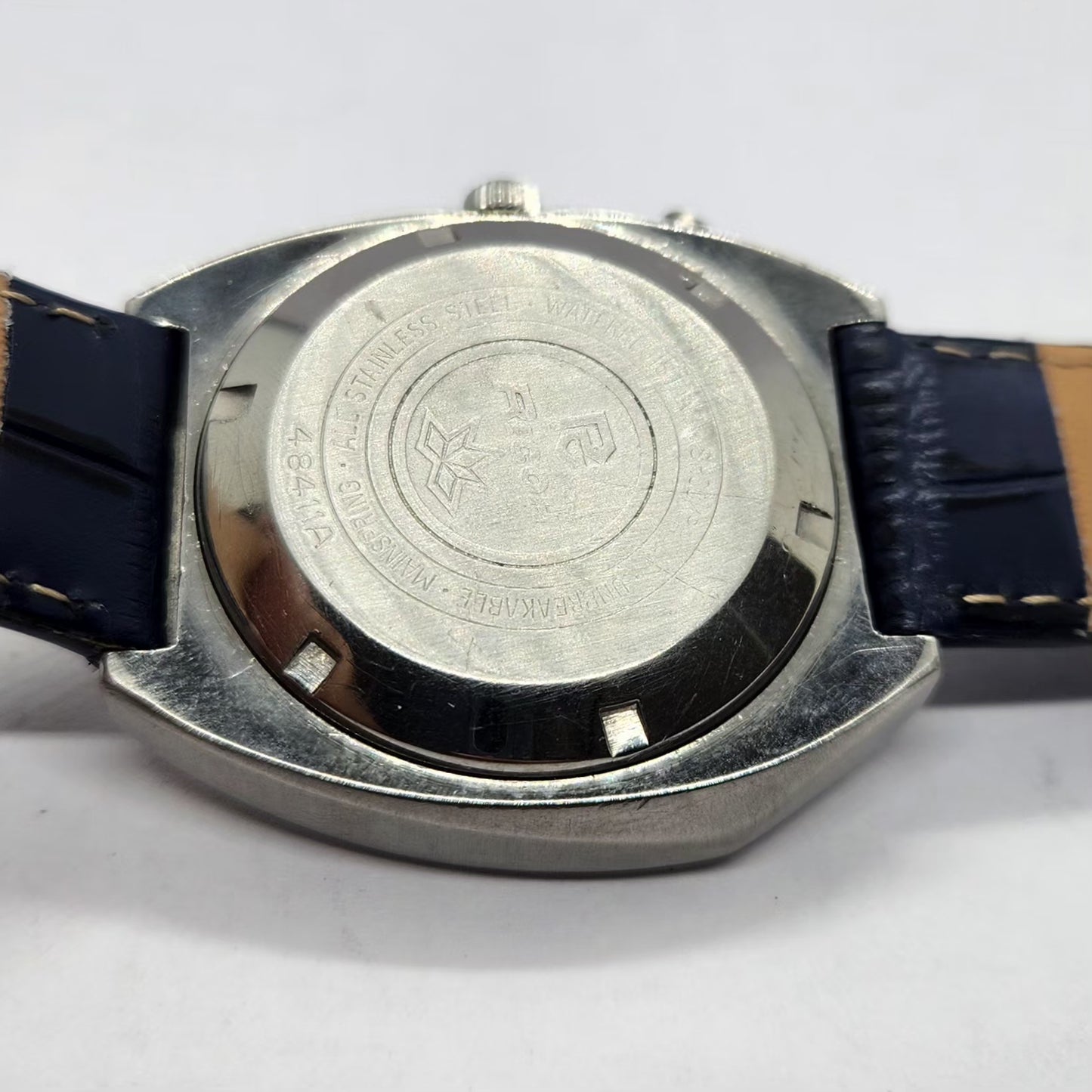 Vintage Ricoh R31 Automatic White Face New Strap 21 Jewels Day-Date Men's Wrist Watch R72