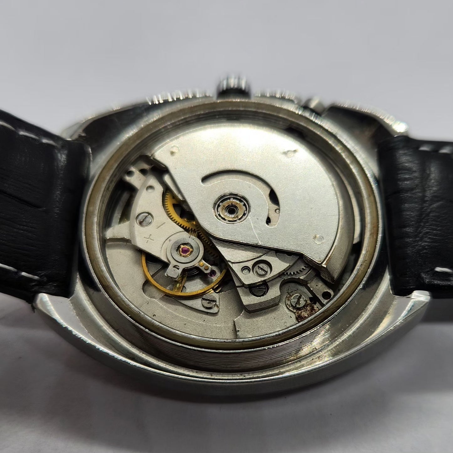 Vintage Ricoh R31 Automatic Red Face New Strap 21 Jewels Day-Date Men's Wrist Watch R73