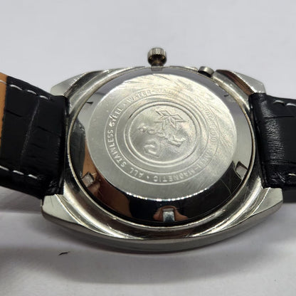 Vintage Ricoh R31 Automatic White Face New Strap 21 Jewels Day-Date Men's Wrist Watch R74
