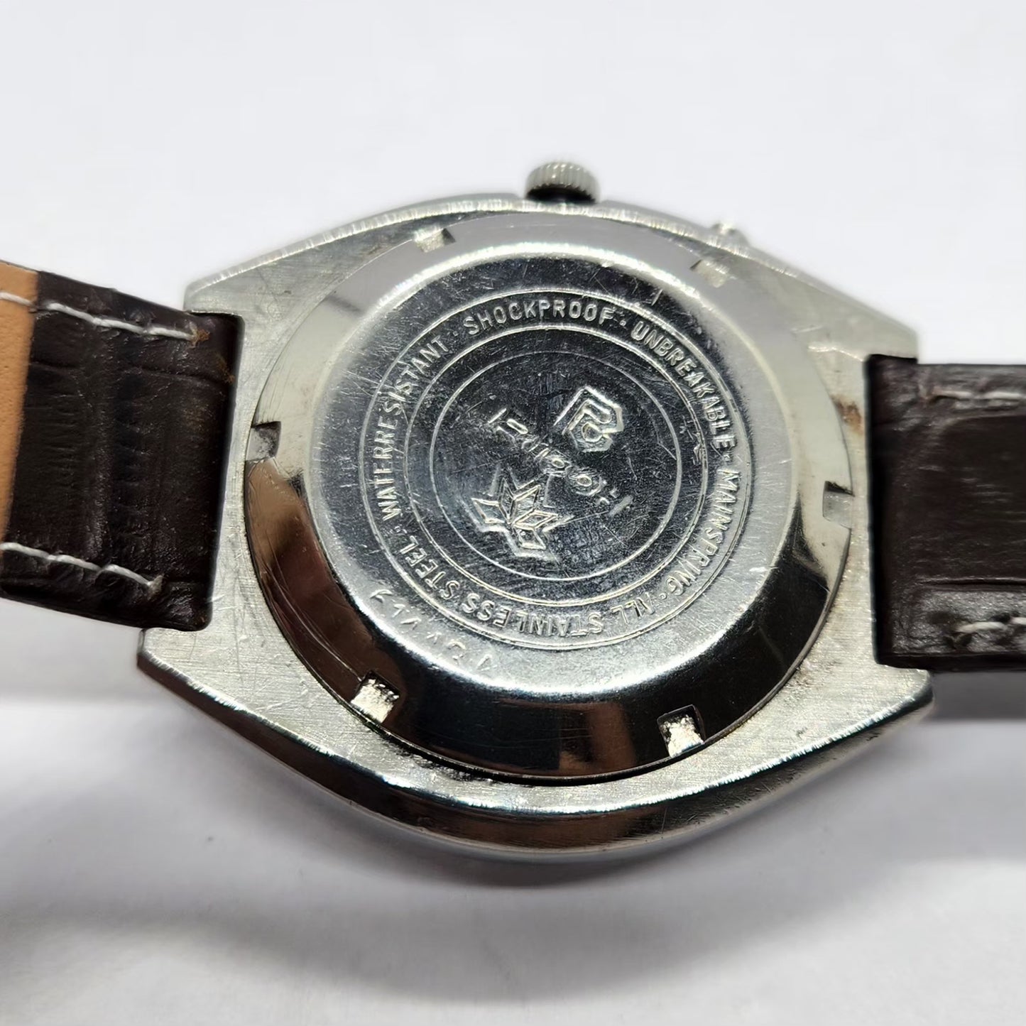 Vintage Ricoh R31 Automatic Blue Face New Strap 21 Jewels Day-Date Men's Wrist Watch R77