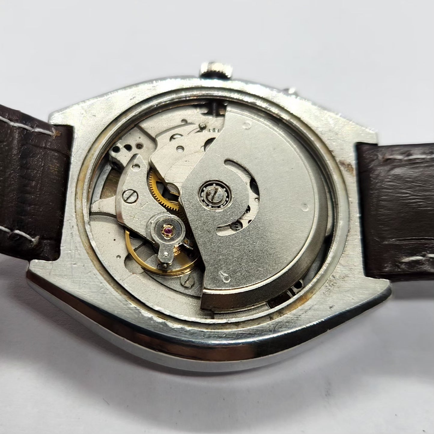 Vintage Ricoh R31 Automatic Blue Face New Strap 21 Jewels Day-Date Men's Wrist Watch R77