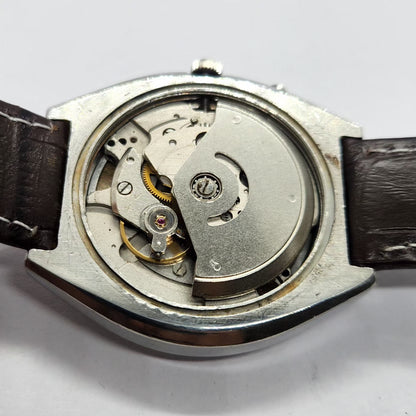 Vintage Ricoh R31 Automatic Blue Face New Strap 21 Jewels Day-Date Men's Wrist Watch R77