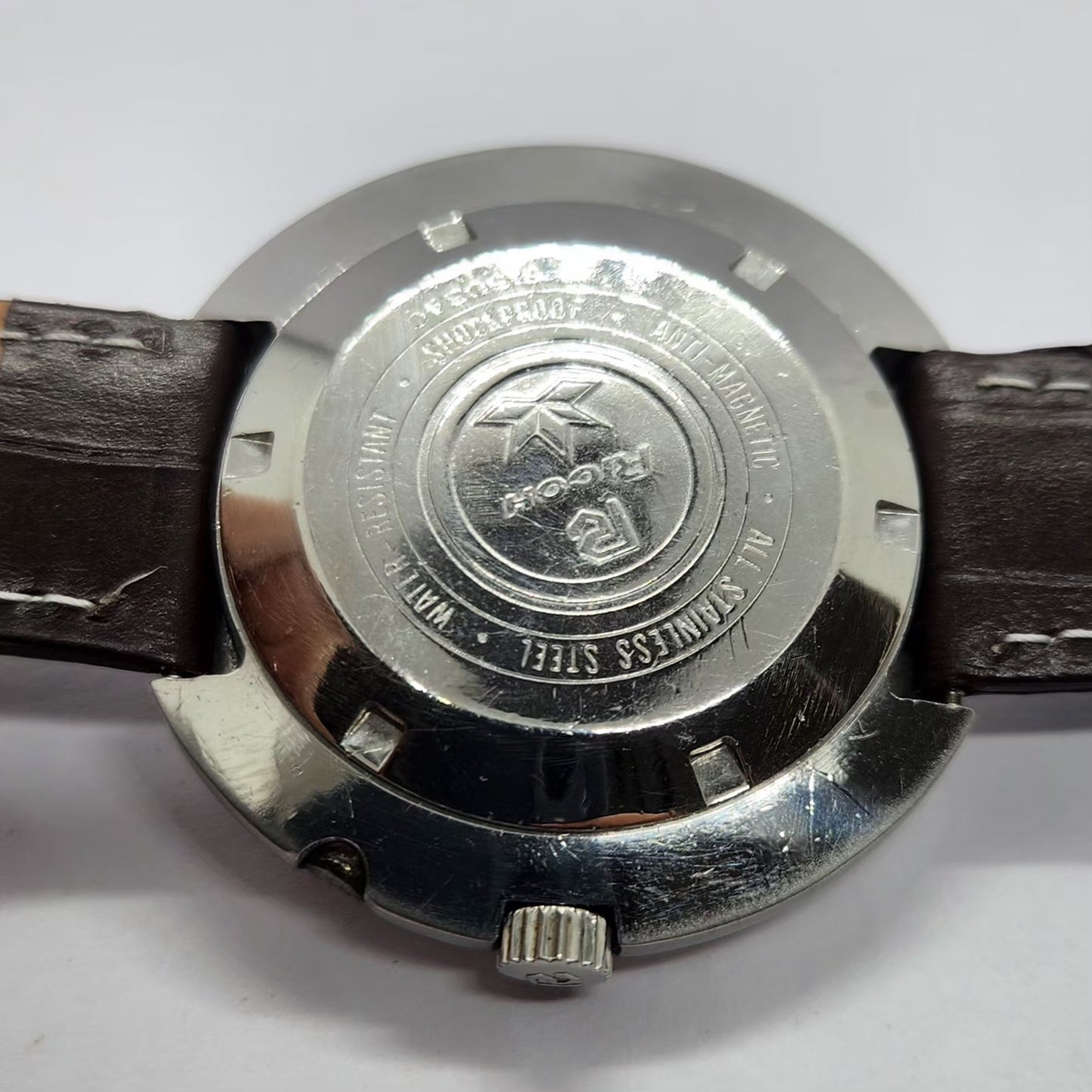 Vintage Ricoh R31 Automatic Brown Face New Strap 21 Jewels Day-Date Men's Wrist Watch R78