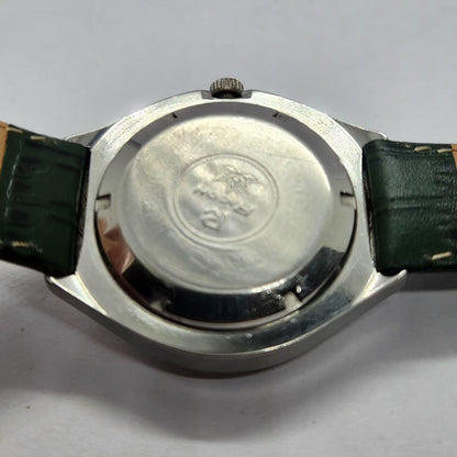 Vintage Ricoh R31 Automatic Green Face New Strap 21 Jewels Day-Date Men's Wrist Watch R79