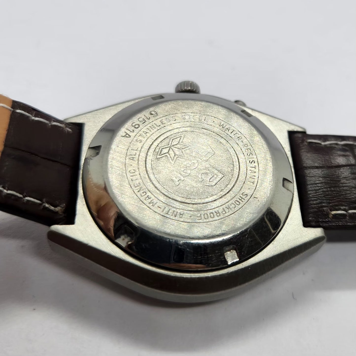 Vintage Ricoh R31 Automatic Yellow Face New Strap 21 Jewels Day-Date Men's Wrist Watch R83