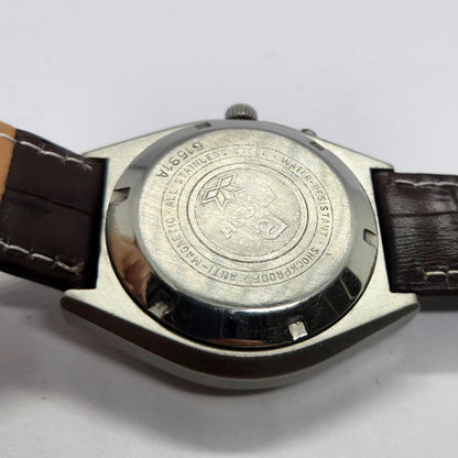Vintage Ricoh R31 Automatic Yellow Face New Strap 21 Jewels Day-Date Men's Wrist Watch R83