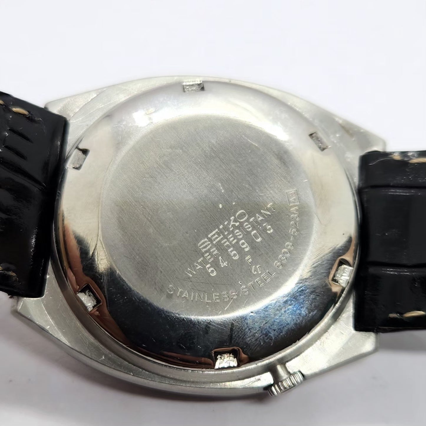 Vintage 1985 Original Seiko 5 Automatic 6309-532A White Face 17 Jewels Day-Date Japanese Men's Wrist Watch SA02