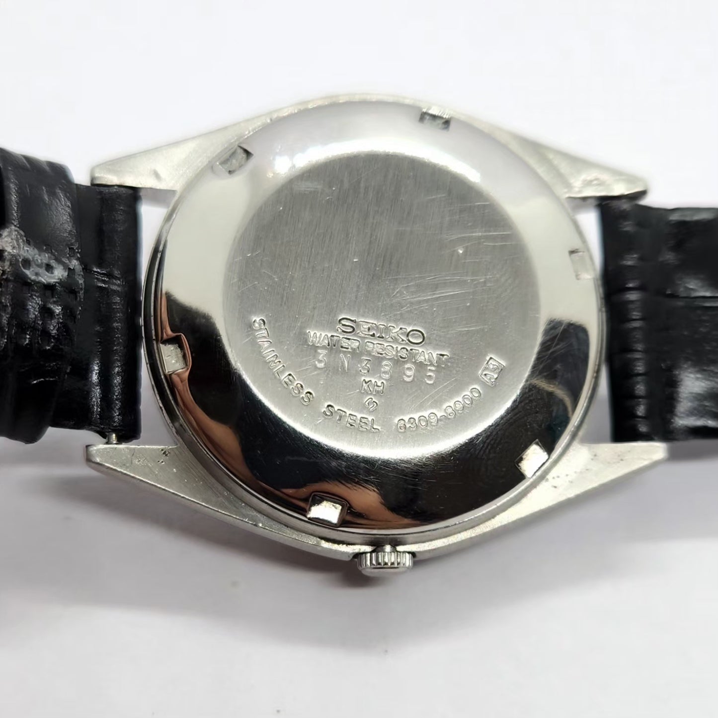 Vintage 1983 Original Seiko 5 Automatic 6309-8900 Black Face 17 Jewels Day-Date Japanese Men's Wrist Watch SA03