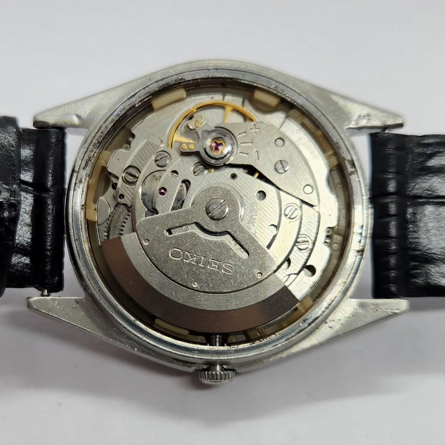 Vintage 1983 Original Seiko 5 Automatic 6309-8900 Black Face 17 Jewels Day-Date Japanese Men's Wrist Watch SA03