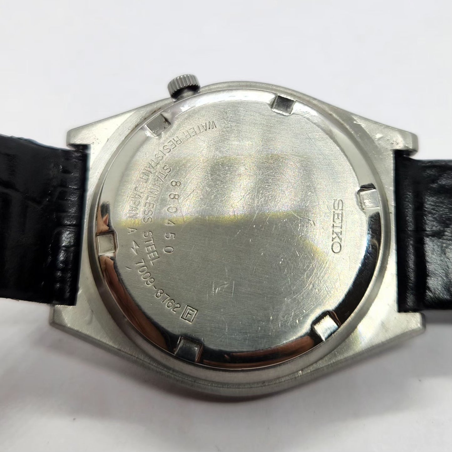 Vintage 1978 Original Seiko 5 Automatic 7009-8762 Black Face 17 Jewels Day-Date Japanese Men's Wrist Watch SA05