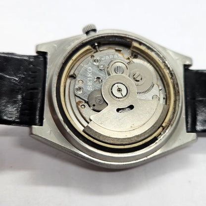 Vintage 1978 Original Seiko 5 Automatic 7009-8762 Black Face 17 Jewels Day-Date Japanese Men's Wrist Watch SA05