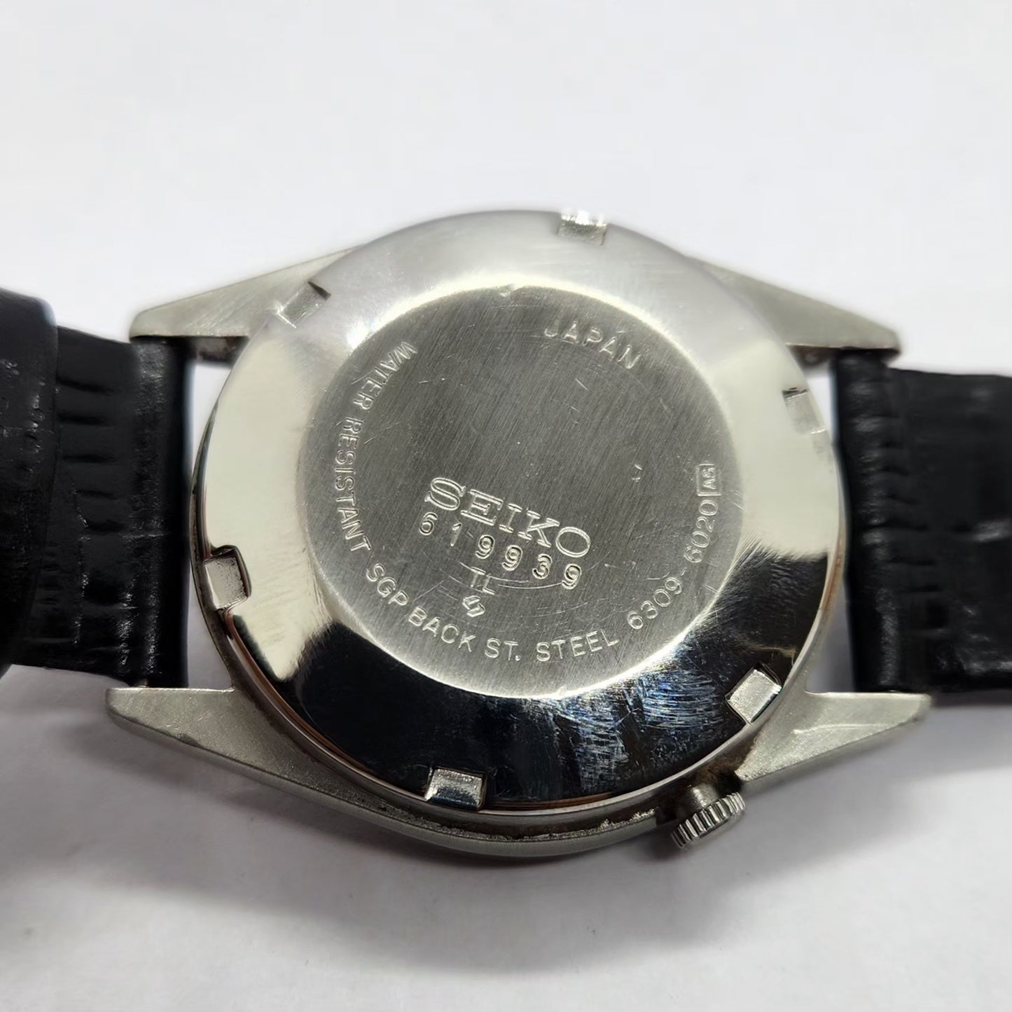 Vintage 1976 Original Seiko 5 Automatic 6309-6020 Black Face 17 Jewels Day-Date Japanese Men's Wrist Watch SA07