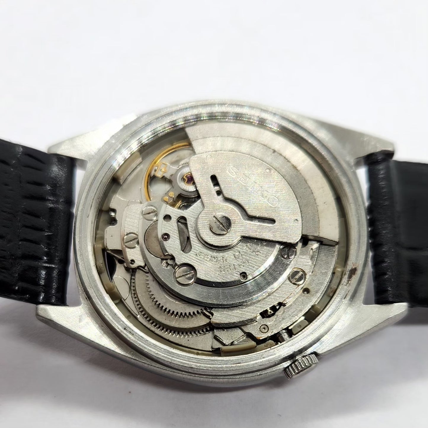 Vintage 1977 Original Seiko 5 Automatic 6319-7010 Black Face 21 Jewels Day-Date Japanese Men's Wrist Watch SA15