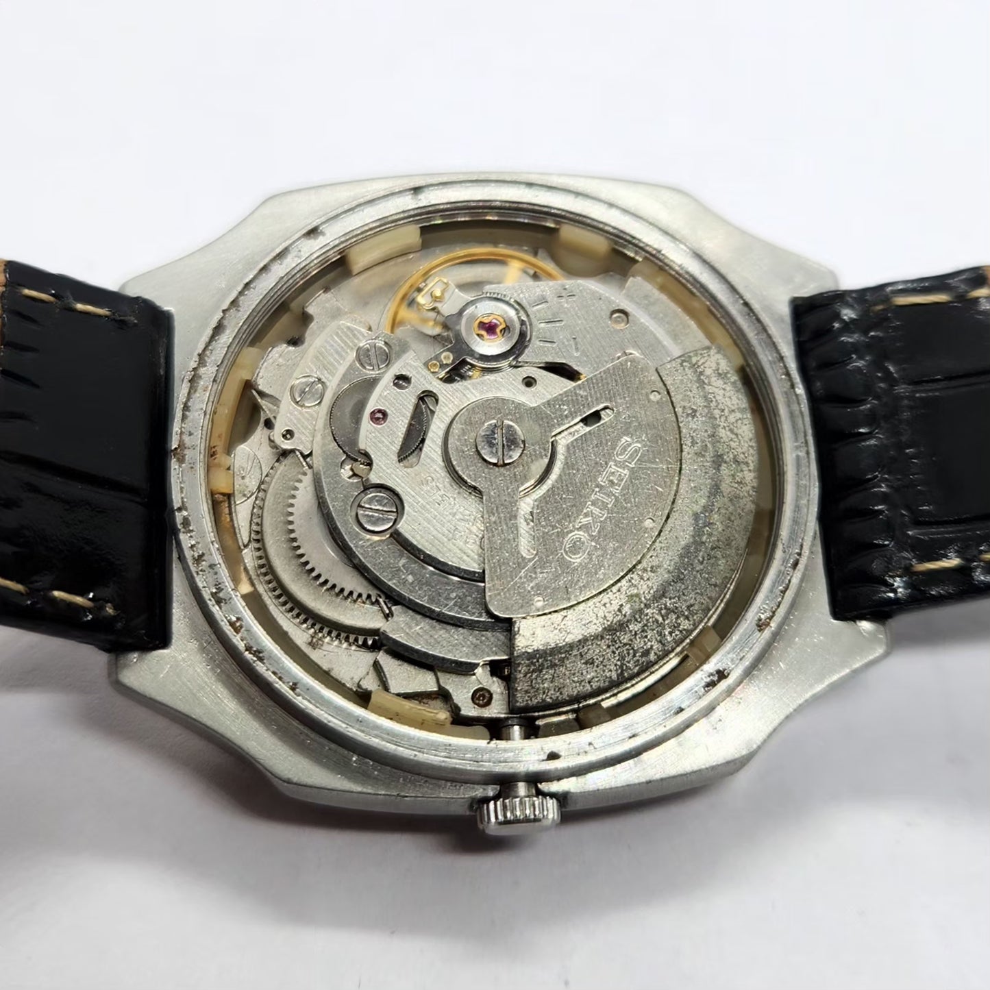 Vintage 1983 Original Seiko 5 Automatic 6309-5820 Black Face 17 Jewels Day-Date Japanese Men's Wrist Watch SA16