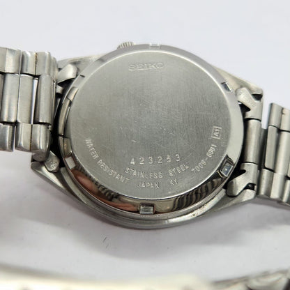 Vintage 1984 Original Seiko 5 Automatic 7009-6001 Black Face 17 Jewels Day-Date Japanese Men's Wrist Watch SA28