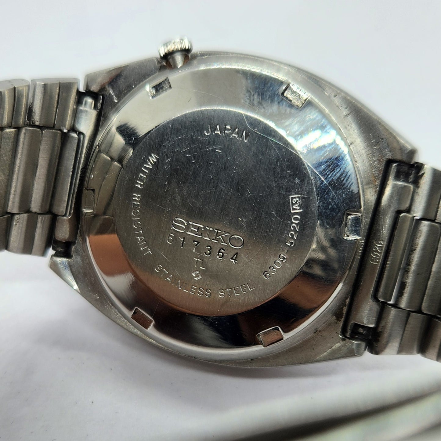 Vintage 1976 Original Seiko 5 Automatic 6309-5220 Cream Face 17 Jewels Day-Date Japanese Men's Wrist Watch SA29