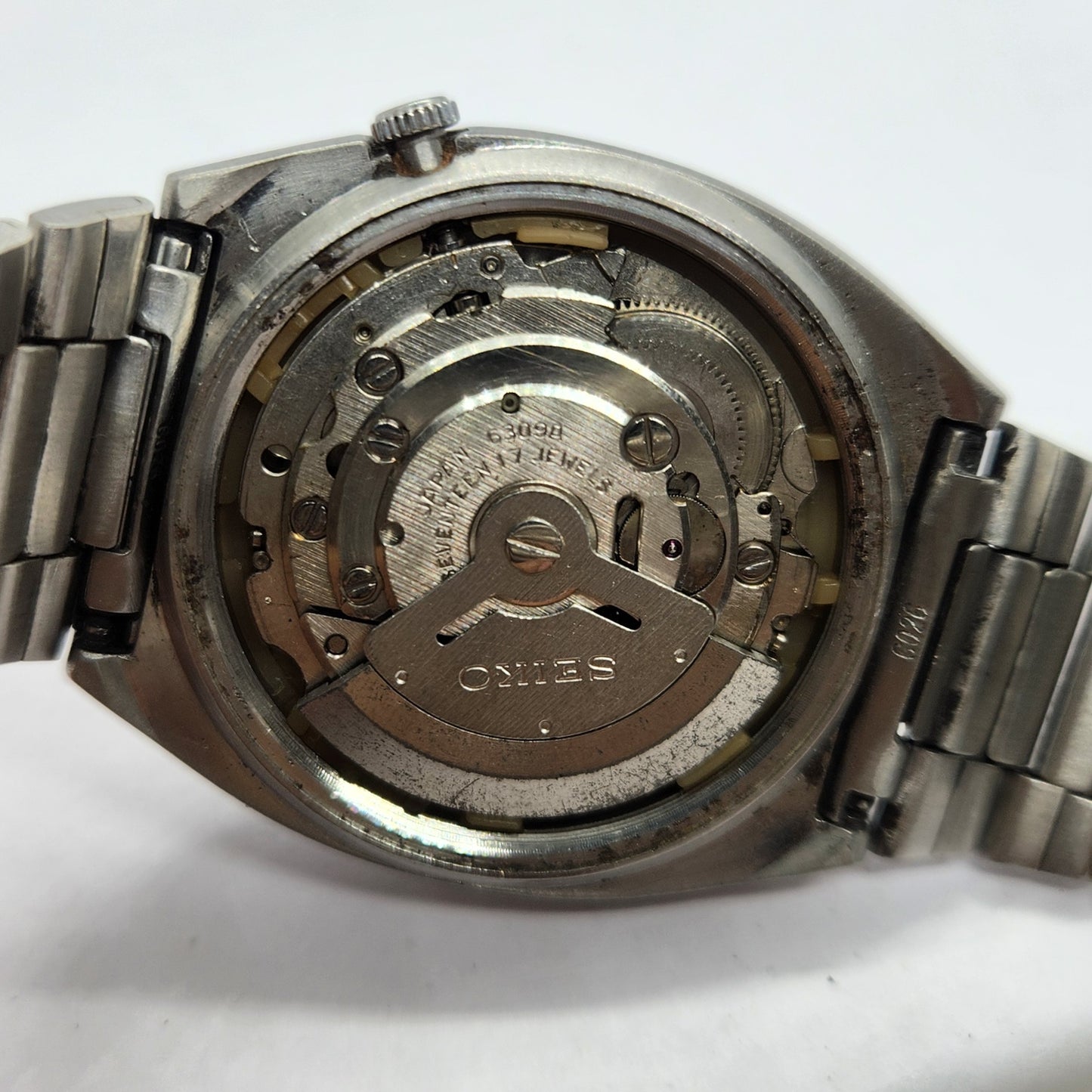 Vintage 1976 Original Seiko 5 Automatic 6309-5220 Cream Face 17 Jewels Day-Date Japanese Men's Wrist Watch SA29