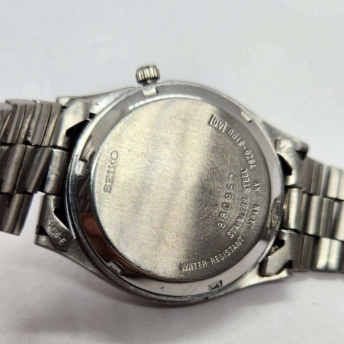 Vintage 1998 Original Seiko 5 Automatic 7s26-3100 Black Face 17 Jewels Day-Date Japanese Men's Wrist Watch SA33