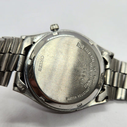 Vintage 1998 Original Seiko 5 Automatic 7s26-3100 Black Face 17 Jewels Day-Date Japanese Men's Wrist Watch SA33