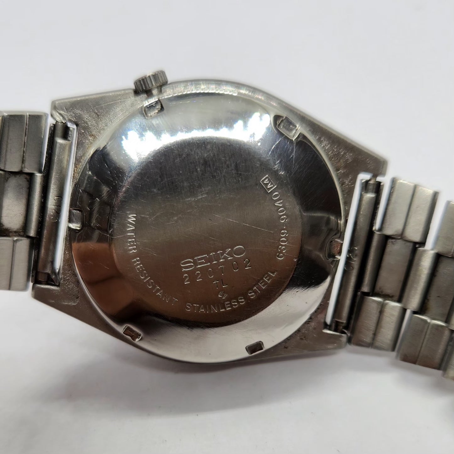 Vintage 1982 Original Seiko 5 Automatic 6309-9040 Black Face 17 Jewels Day-Date Japanese Men's Wrist Watch SA34