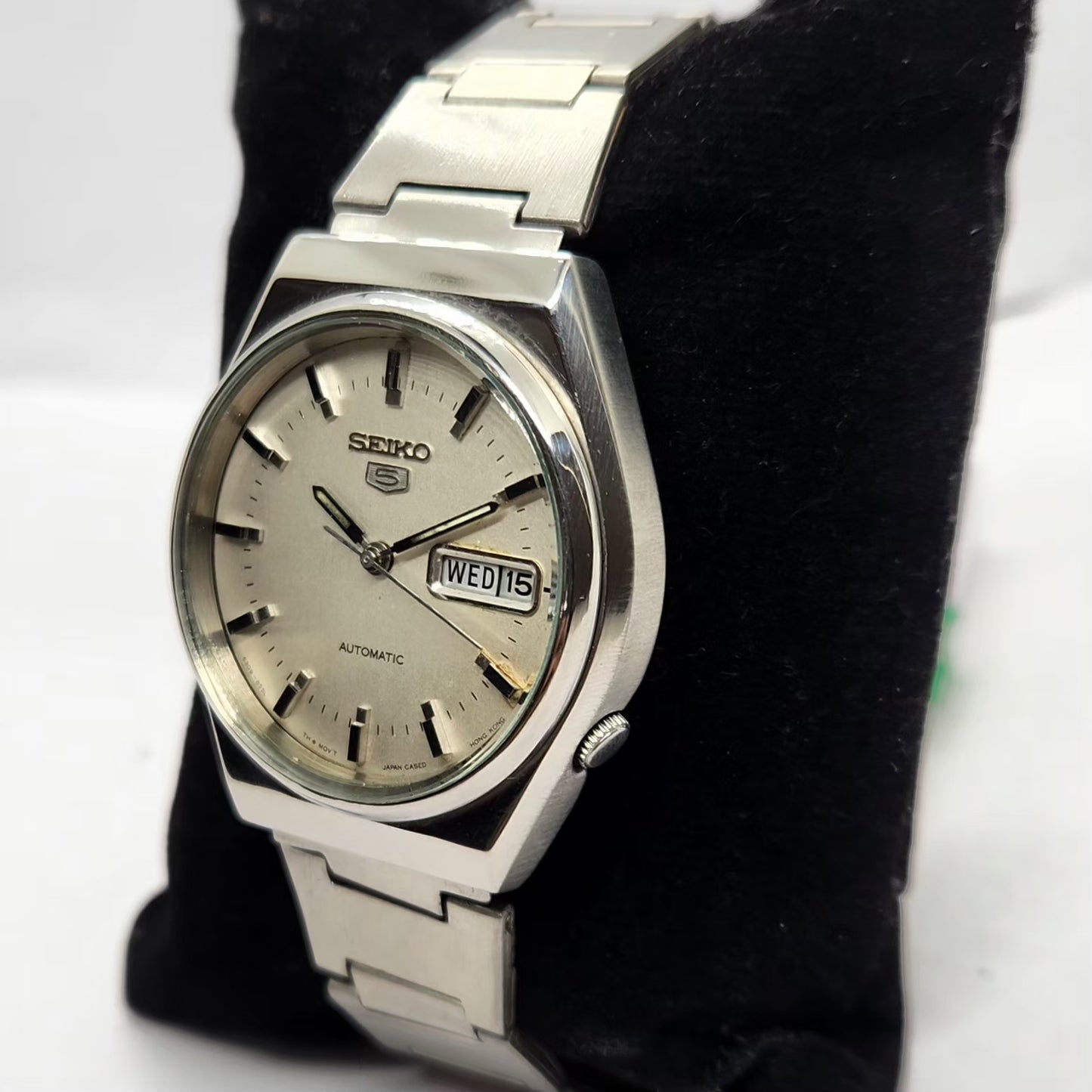 Vintage 1984 Original Seiko 5 Automatic 6309-8820 White Face 17 Jewels Day-Date Japanese Men's Wrist Watch SA36