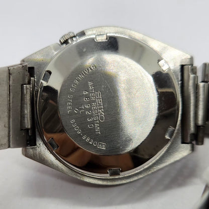 Vintage 1984 Original Seiko 5 Automatic 6309-8820 White Face 17 Jewels Day-Date Japanese Men's Wrist Watch SA36