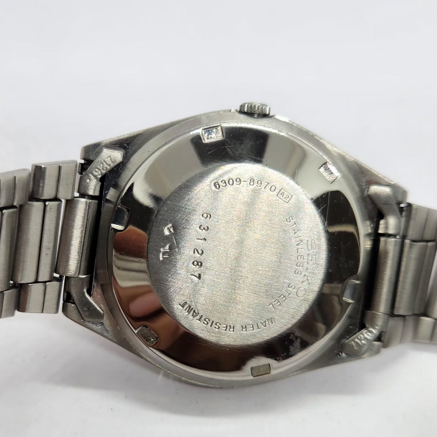 Vintage 1976 Original Seiko 5 Automatic 6309-8970 Grey Face 17 Jewels Day-Date Japanese Men's Wrist Watch SA38