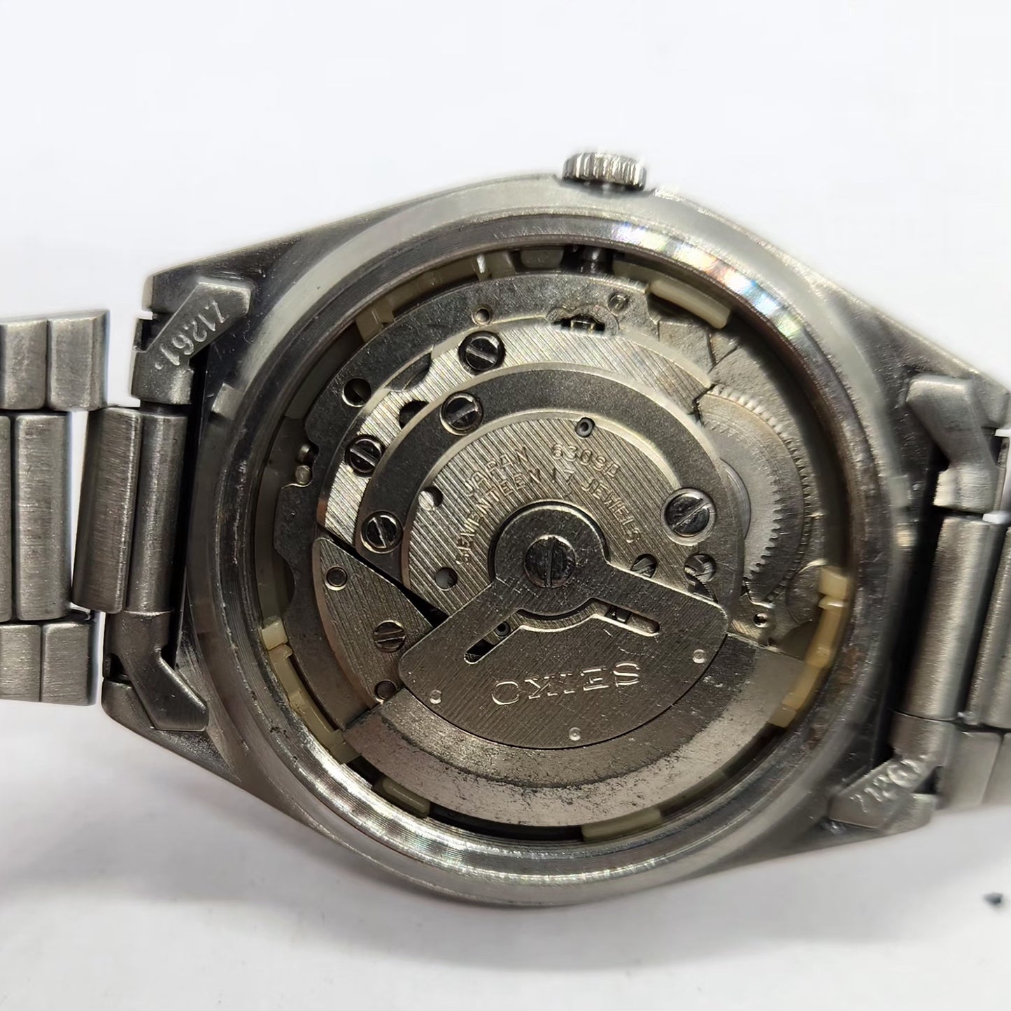 Vintage 1976 Original Seiko 5 Automatic 6309-8970 Grey Face 17 Jewels Day-Date Japanese Men's Wrist Watch SA38