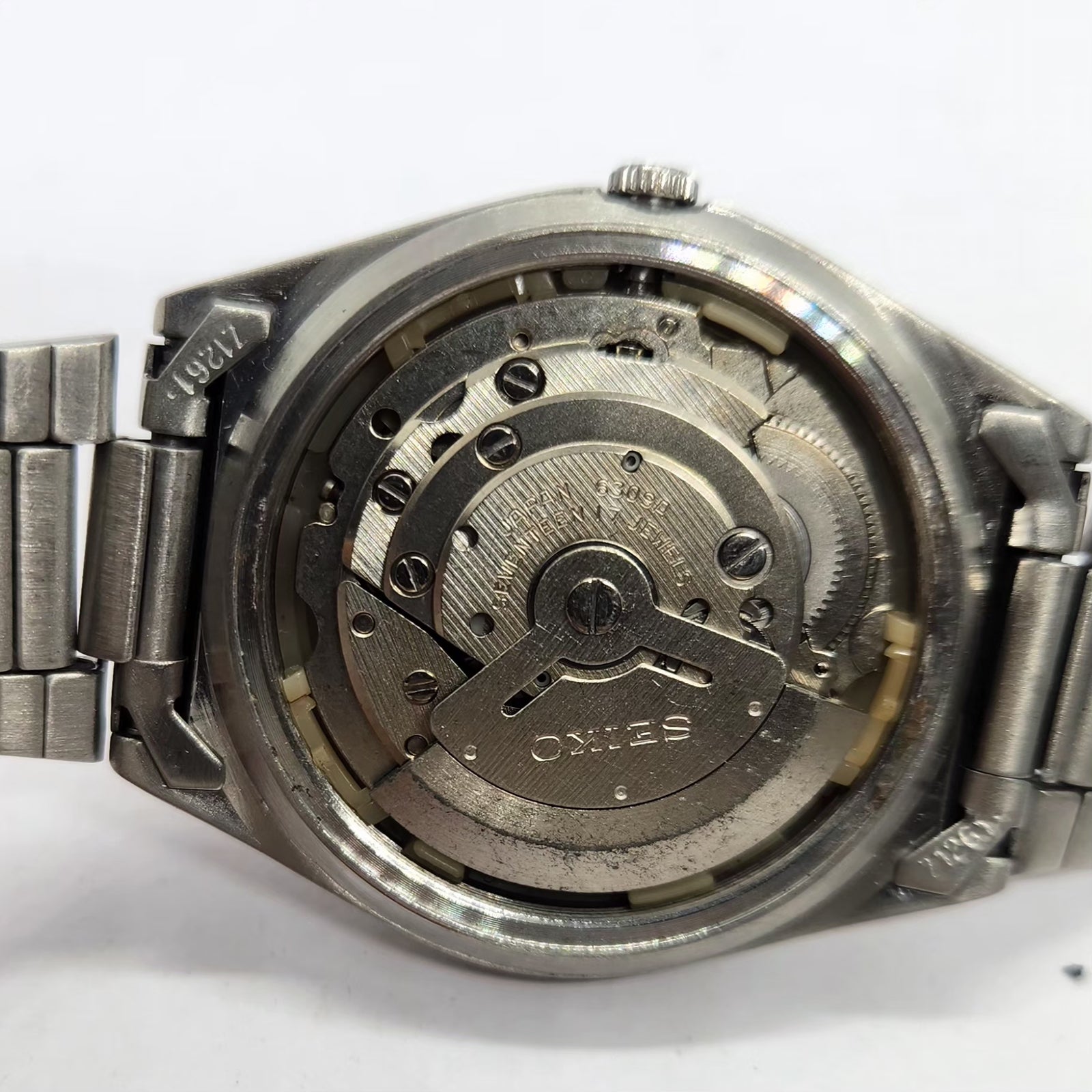 Vintage 1976 Original Seiko 5 Automatic 6309-8970 Grey Face 17 Jewels Day-Date Japanese Men's Wrist Watch SA38