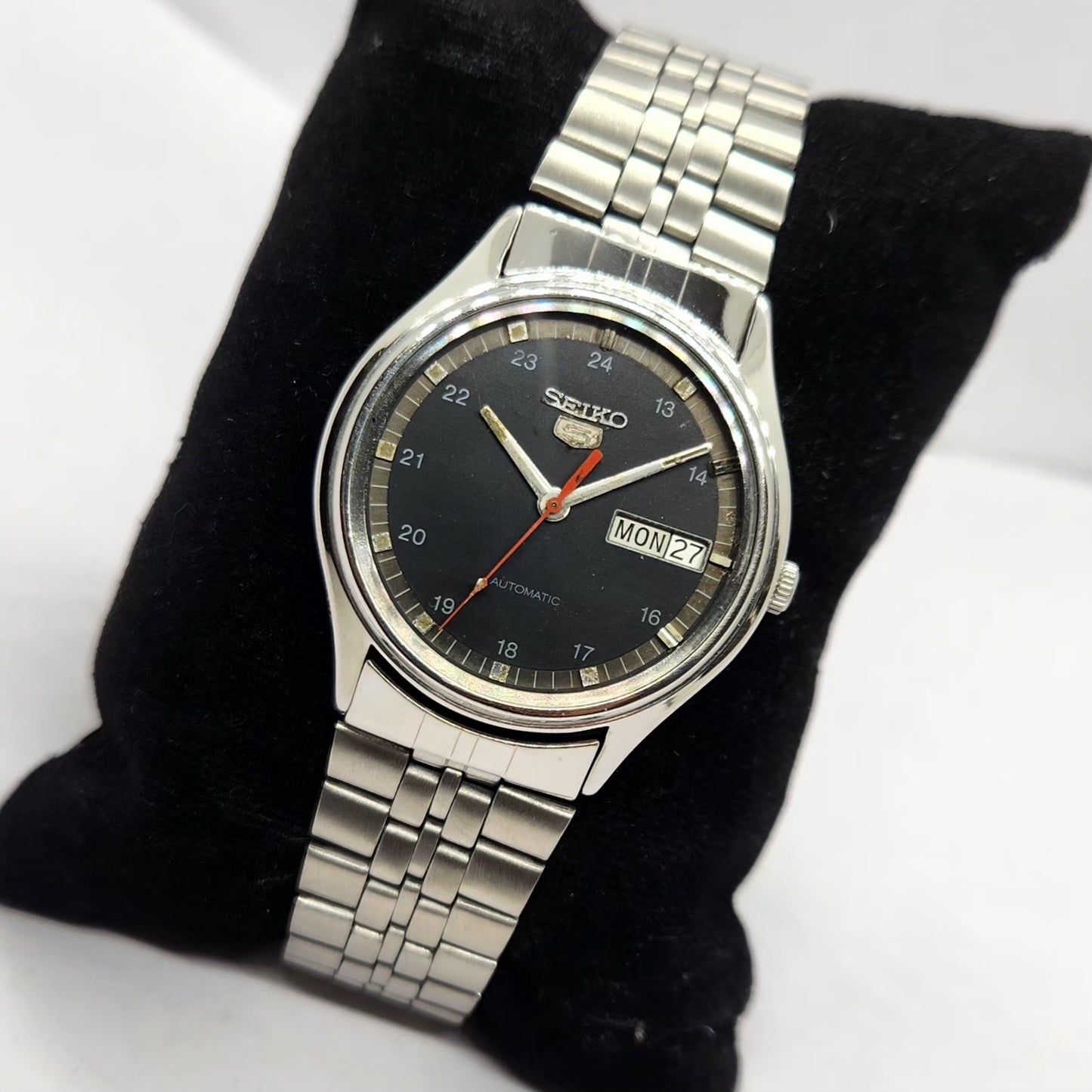 Vintage 1976 Original Seiko 5 Automatic 6309-8970 Gold Face 17 Jewels Day-Date Japanese Men's Wrist Watch SA39