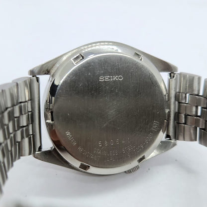 Vintage 1985 Original Seiko 5 Automatic 7009-6001 White Face 17 Jewels Day-Date Japanese Men's Wrist Watch SA41