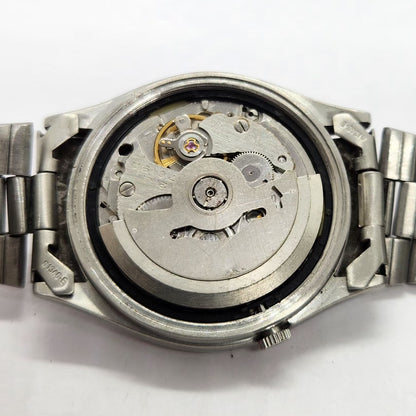 Vintage 1971 Original Seiko 5 Automatic 7019-8970 Black Face 21 Jewels Day-Date Japanese Men's Wrist Watch SA42