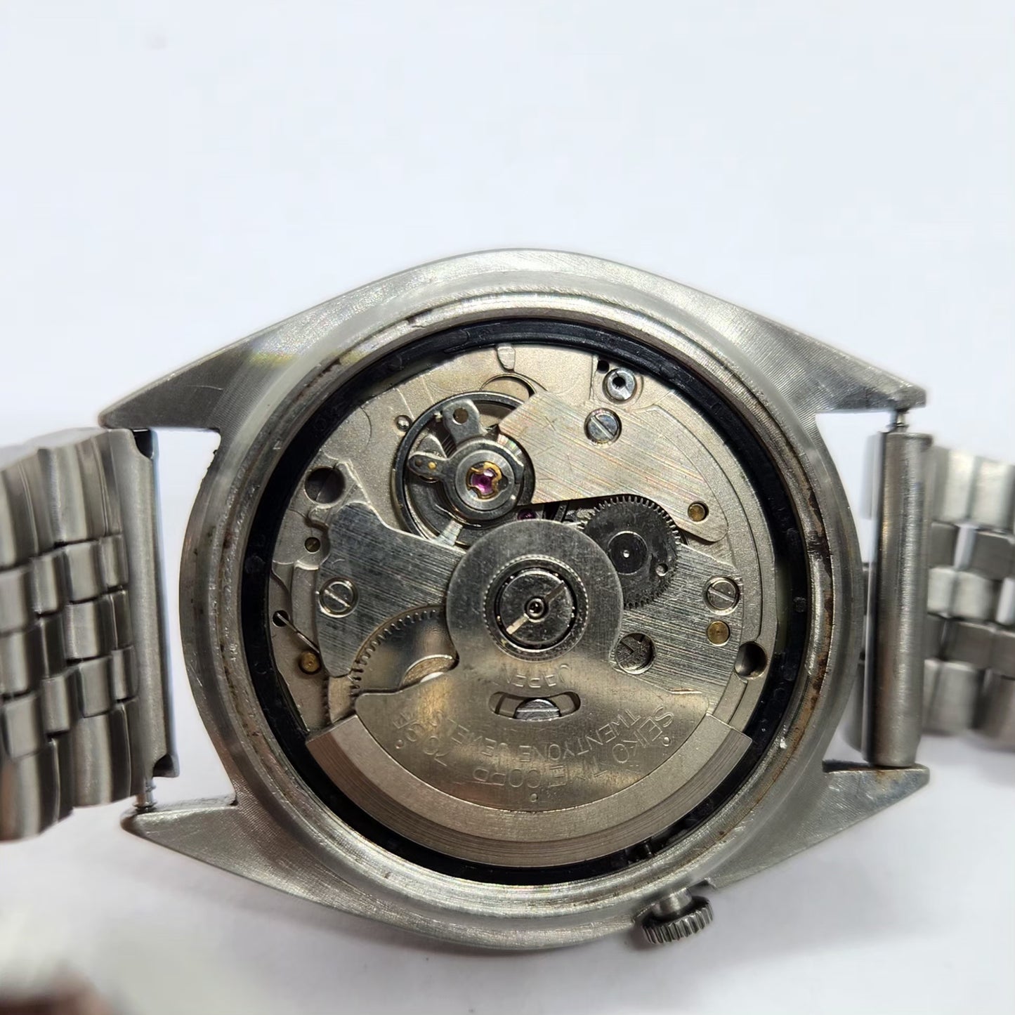 Vintage 1975 Original Seiko 5 Automatic 7019-8190 Black Face 21 Jewels Day-Date Japanese Men's Wrist Watch SA47