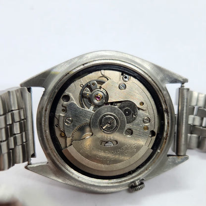 Vintage 1975 Original Seiko 5 Automatic 7019-8190 Black Face 21 Jewels Day-Date Japanese Men's Wrist Watch SA47