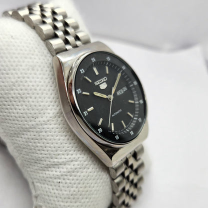 Vintage 1982 Original Seiko 5 Automatic 6309-602A Black Face 17 Jewels Day-Date Japanese Men's Wrist Watch SA48