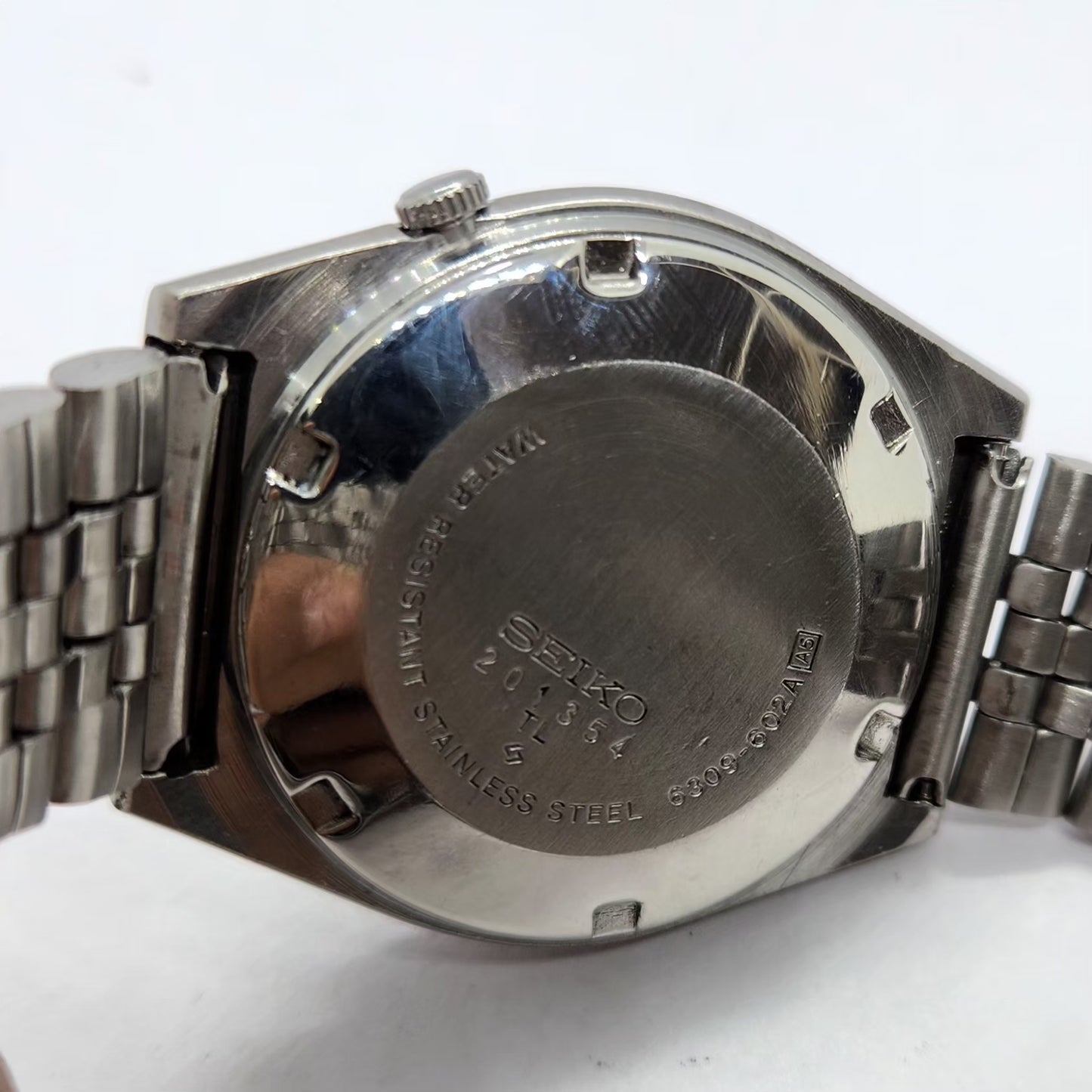 Vintage 1982 Original Seiko 5 Automatic 6309-602A Black Face 17 Jewels Day-Date Japanese Men's Wrist Watch SA48