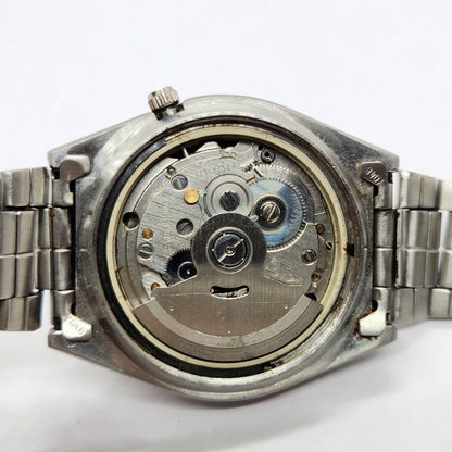 Vintage 1985 Original Seiko 5 Automatic 7019-8760 Black Face 17 Jewels Day-Date Japanese Men's Wrist Watch SA49