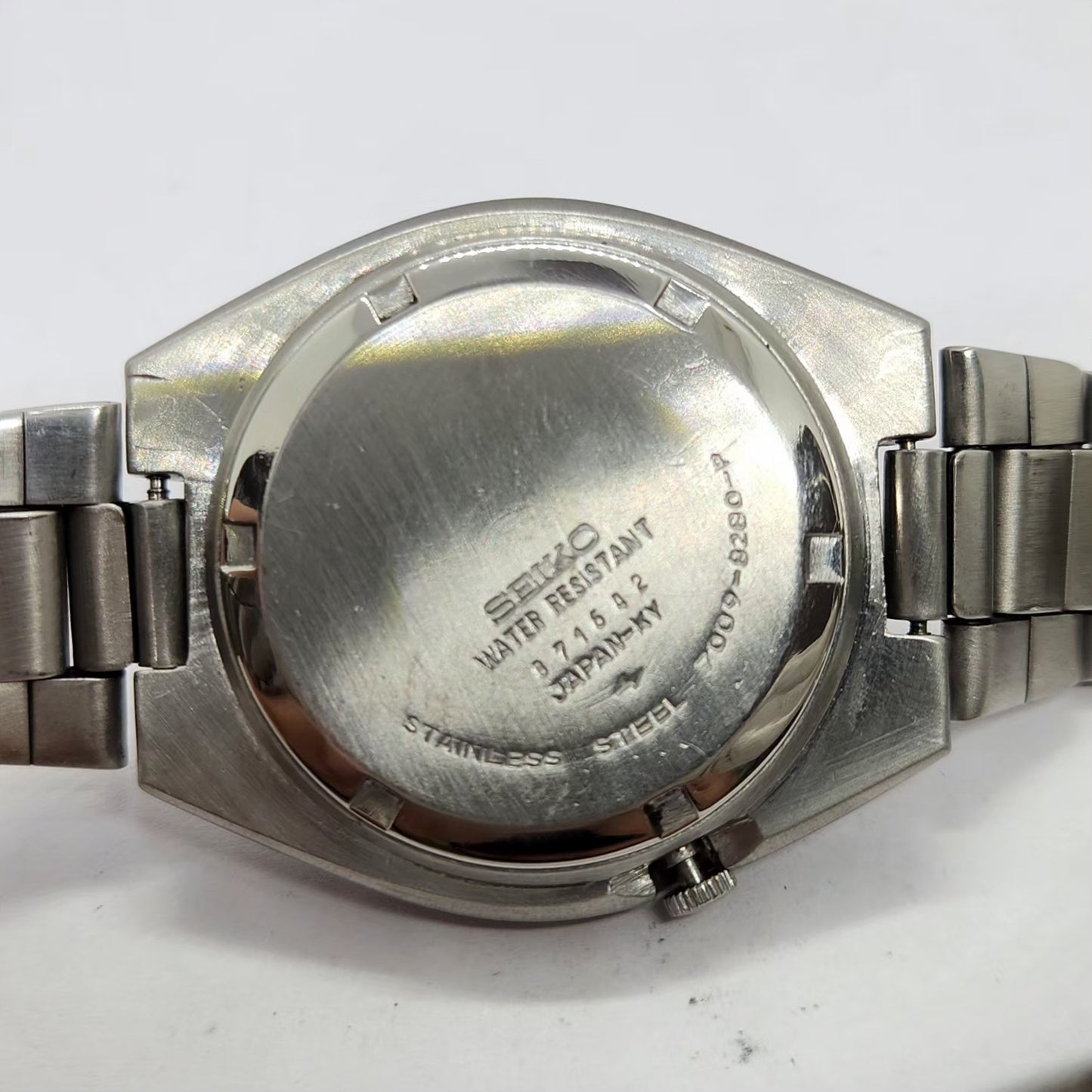 Vintage 1978 Original Seiko 5 Automatic 7009-8280 Silver Face 17 Jewels Day-Date Japanese Men's Wrist Watch SA55