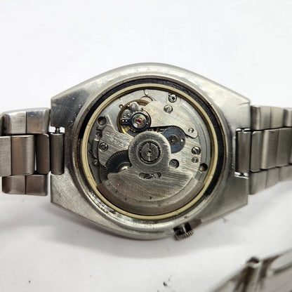 Vintage 1978 Original Seiko 5 Automatic 7009-8280 Silver Face 17 Jewels Day-Date Japanese Men's Wrist Watch SA55