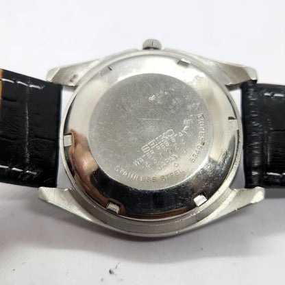 Vintage 1984 Original Seiko 5 Automatic 6349-5320 Black Face 23 Jewels Day-Date Japanese Men's Wrist Watch SA56