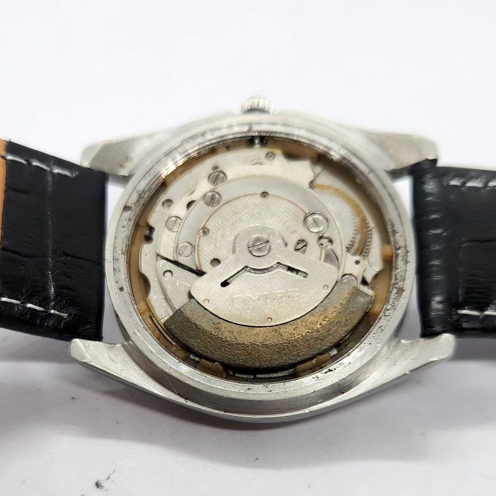 Vintage 1984 Original Seiko 5 Automatic 6349-5320 Black Face 23 Jewels Day-Date Japanese Men's Wrist Watch SA56