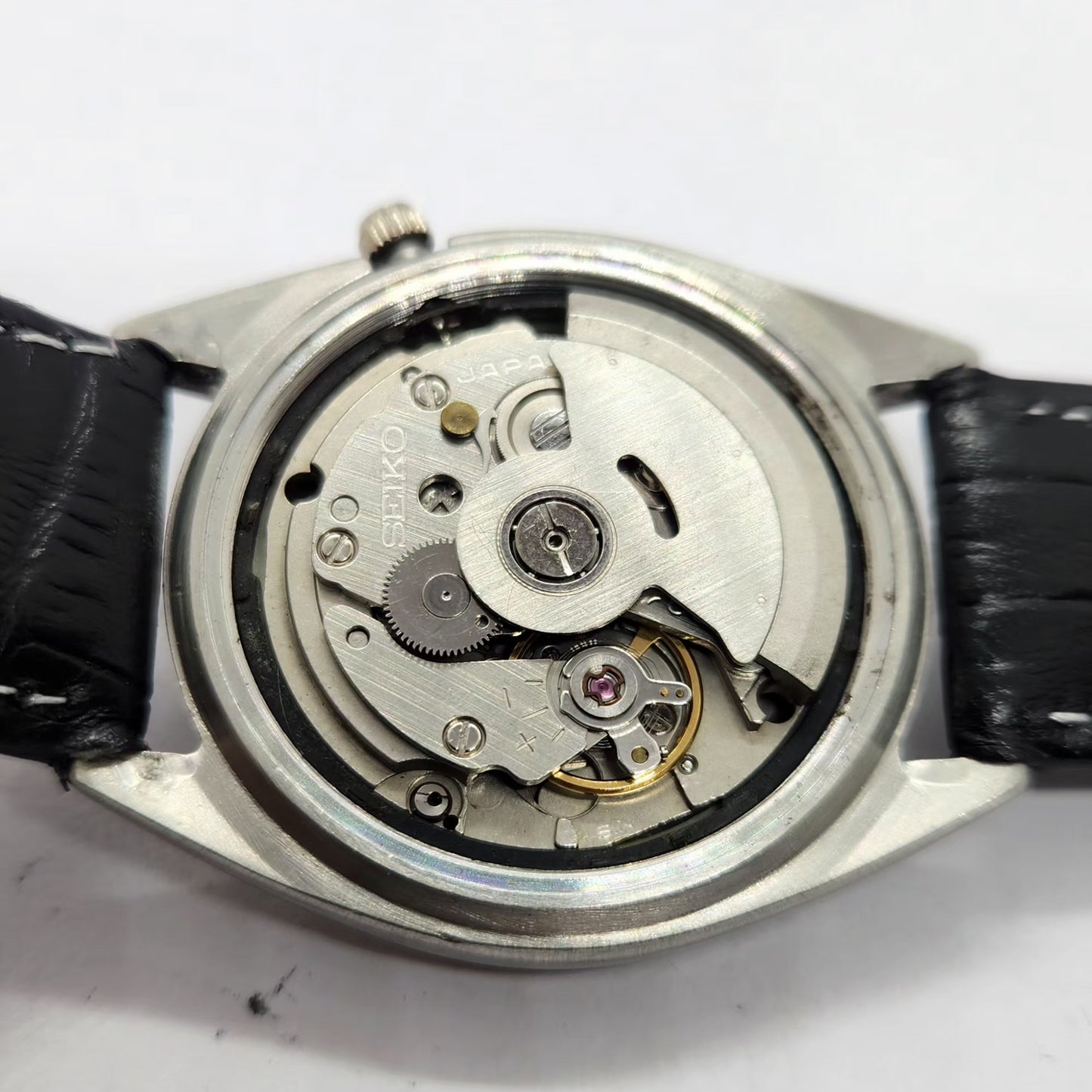 Vintage 1983 Original Seiko 5 Automatic 7009-3181 Black Face 17 Jewels Day-Date Japanese Men's Wrist Watch SA59