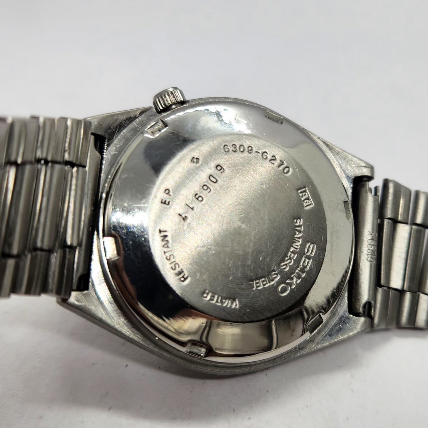 Vintage 1976 Original Seiko 5 Automatic 6309-6270 Black Face 17 Jewels Day-Date Japanese Men's Wrist Watch SA62
