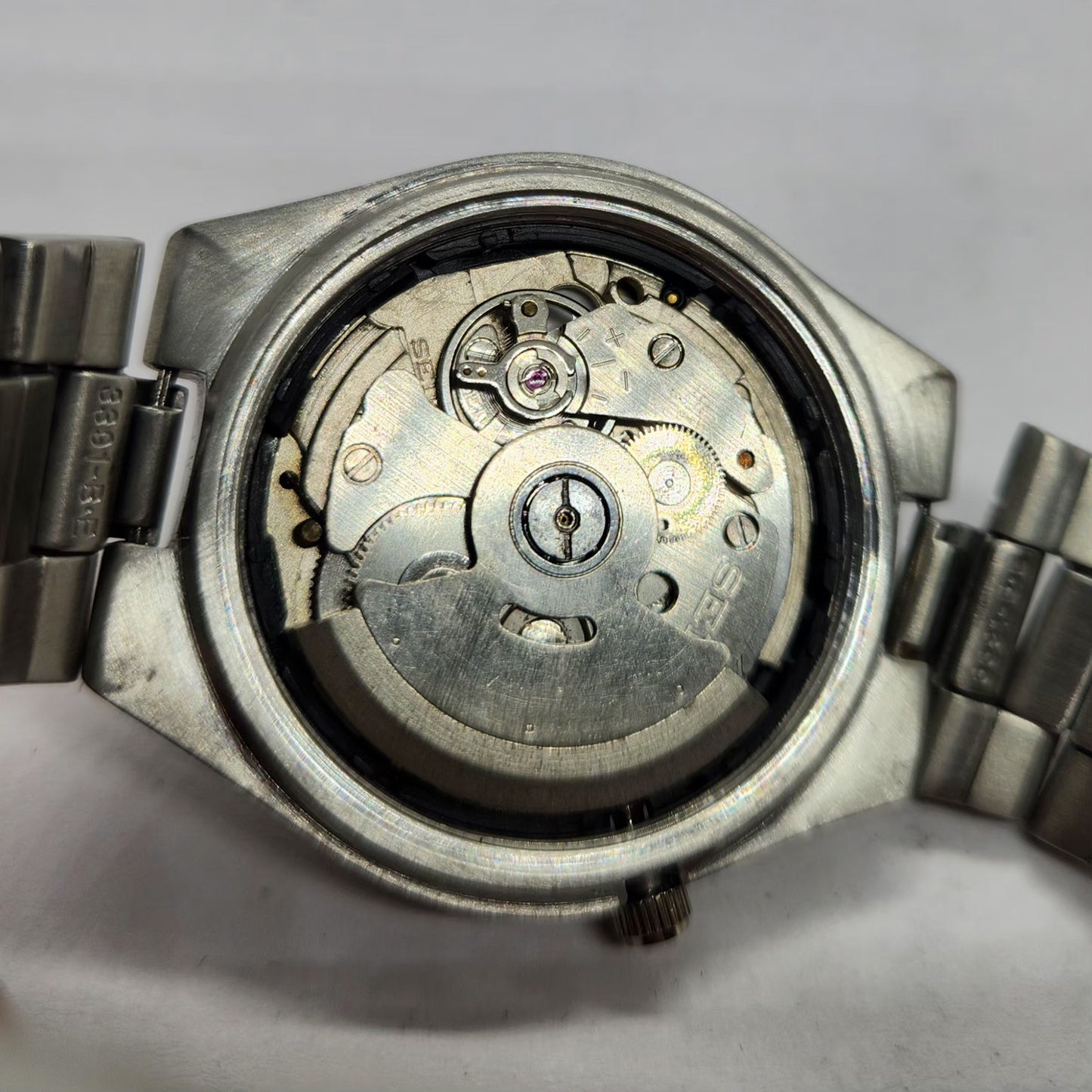 Vintage 1980 Original Seiko 5 Automatic 7S36 Silver Face 21 Jewels Day-Date Japanese Men's Wrist Watch SA65