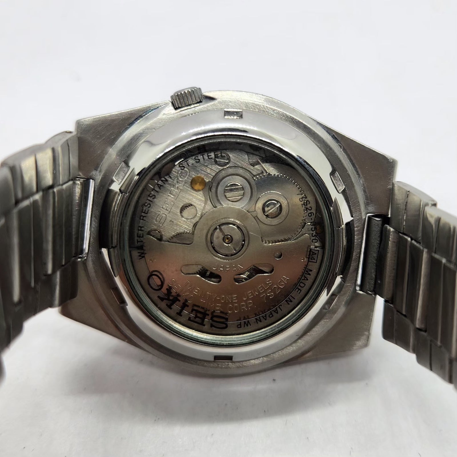 Vintage 1998 Original Seiko 5 Automatic 7S26-0530 Black Face 21 Jewels Day-Date Japanese Men's Wrist Watch SA66