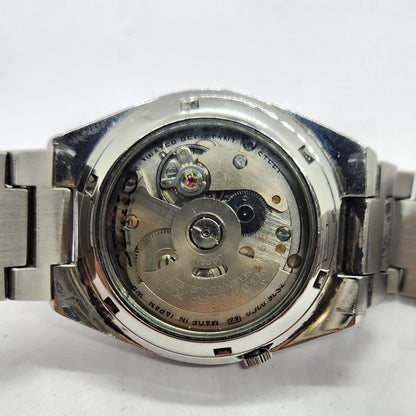 Vintage 1980 Original Seiko 5 Automatic 7009 Black Face 17 Jewels Day-Date Japanese Men's Wrist Watch SA67