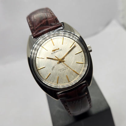Vintage Original HMT Kohinoor Hand Winding 17 Jewels Silver Face Men's Wrist Watch HM01