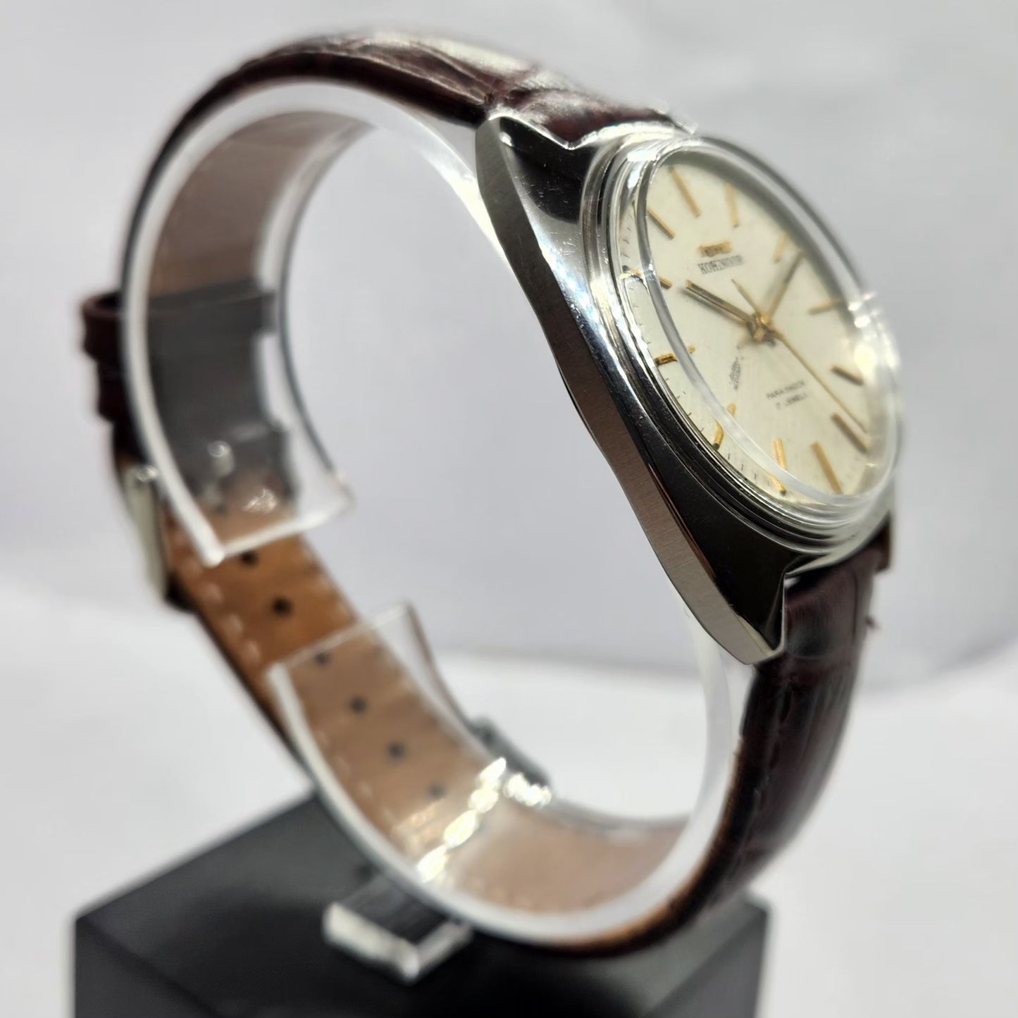 Vintage Original HMT Kohinoor Hand Winding 17 Jewels Silver Face Men's Wrist Watch HM01