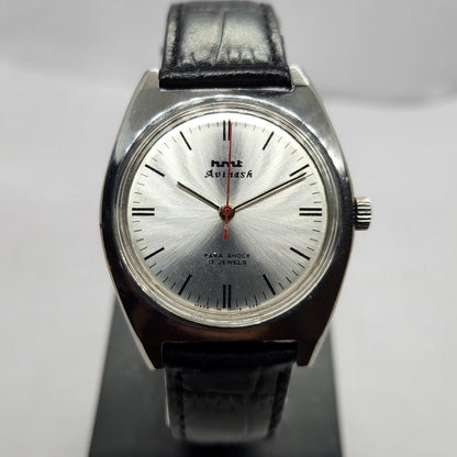 Vintage Original HMT Avinash Hand Winding 17 Jewels Silver Face Men's Wrist Watch HM02