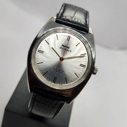 Vintage Original HMT Avinash Hand Winding 17 Jewels Silver Face Men's Wrist Watch HM02
